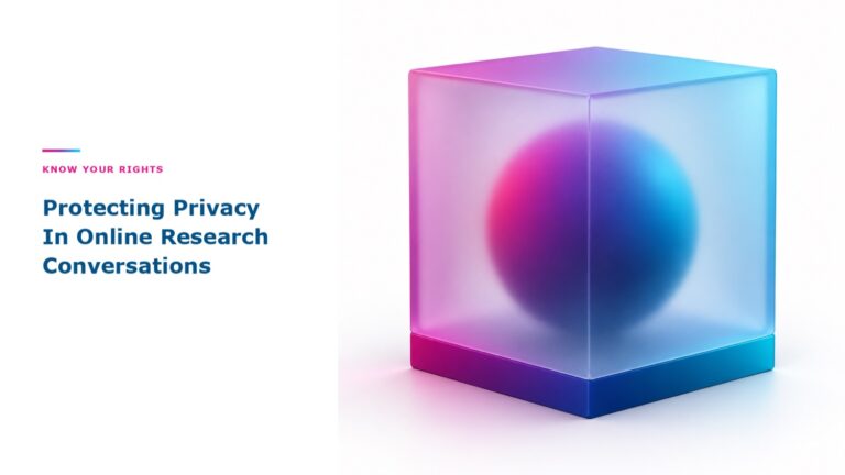 Protecting Privacy In Online Research Conversations