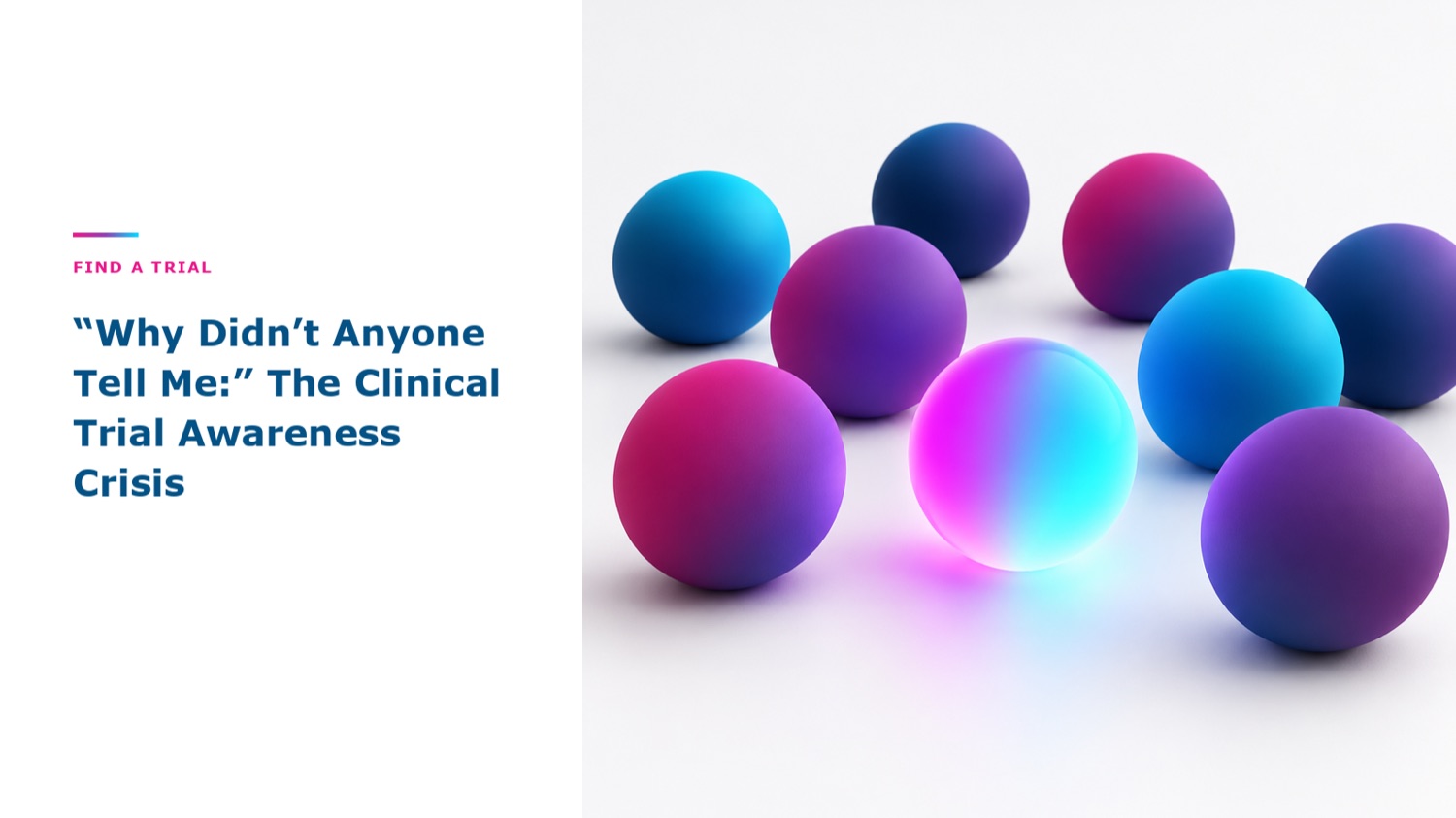 “Why Didn’t Anyone Tell Me?” The Clinical Trial Awareness Crisis