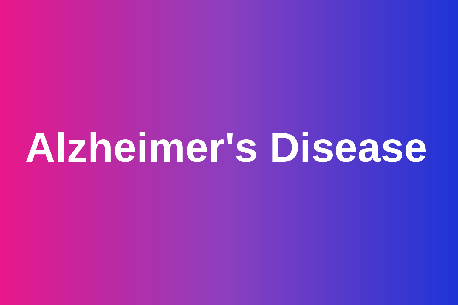 Alzheimer's Disease
