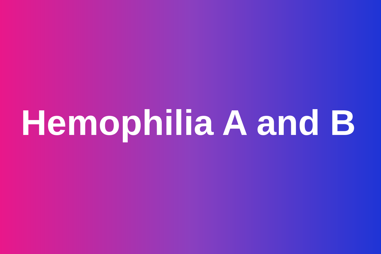 trialport plain-language guide to Hemophilia A and B